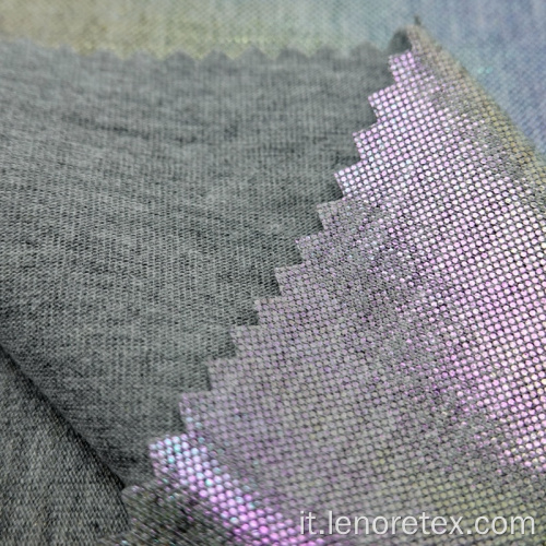 Tessuto jersey a maglia singolo con stampa lamina di poliestere rayon